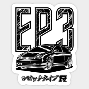 Civic Type R EP3 - Black Print Sticker